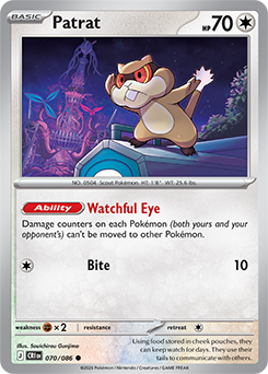 Carte Pokémon Communes Ratentif 70/86 de la série Chaos Ascendant