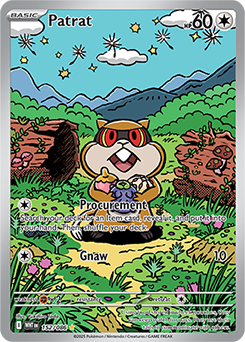 Illustration rare Pokémon card Patrat 152/86 from White Flare expansion