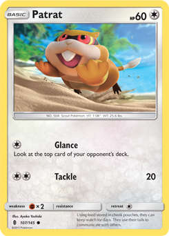 Patrat 107/145 Pokémon card from Guardians Rising for sale at best price