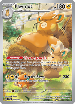Pawmot 209/198 Pokémon card from Scarlet & Violet for sale at best price