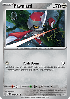 Carte Pokémon Communes Scalpion 146/217 de la série Héros Transcendants