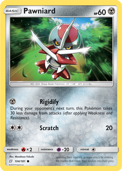 Pawniard 104/181 Pokémon card from Team Up for sale at best price