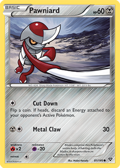 Common Pokémon card Pawniard 81/146 from X&Y expansion