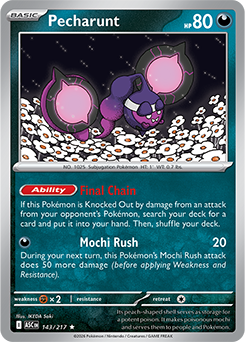 Pecharunt 143/217 Pokémon card from Ascended Heroes for sale at best price