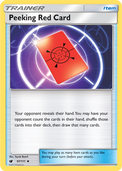 Peeking Red Card 97/111 Pokémon card from Crimson Invasion for sale at best price