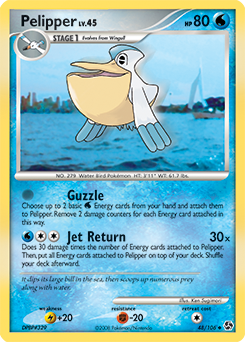 Uncommon Pokémon card Pelipper 48/106 from Great Encounters expansion