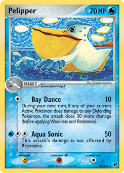 Carte Pokémon Rare Bekipan 21/107 de la série Ex Deoxys