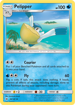 Pelipper 38/149 Pokémon card from Sun & Moon for sale at best price