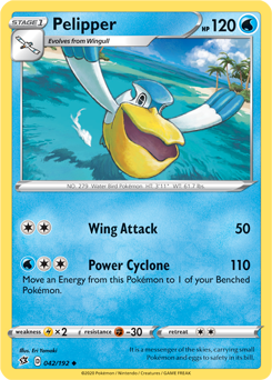 Pelipper 42/192 Pokémon card from Rebel Clash for sale at best price