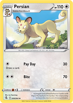 Persian 200/264 Pokémon card from Fusion Strike for sale at best price