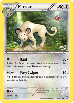 Persian 89/114 Pokémon card from Steam Siege for sale at best price
