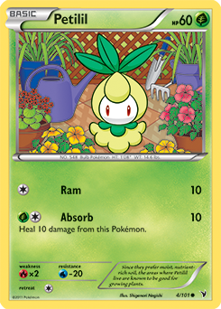 Common Pokémon card Petilil 4/101 from Noble Victories expansion