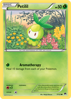 Common Pokémon card Petilil 7/122 from Breakpoint expansion