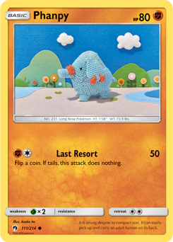 Phanpy 111/214 Pokémon card from Lost Thunder for sale at best price