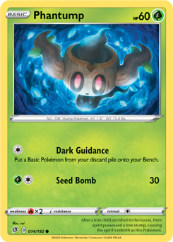 Phantump 14/192 Pokémon card from Rebel Clash for sale at best price
