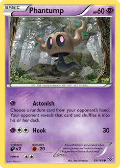 Common Pokémon card Phantump 54/146 from X&Y expansion