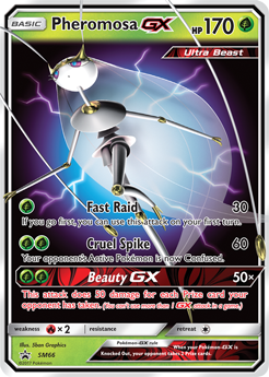 Promo Pokémon card Pheromosa GX SM66 from Sun and Moon Promos expansion