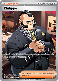 Ultra rare Pokémon card Philippe 110/86 from Chaos Rising expansion