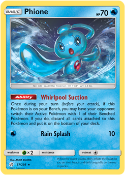 Phione 57/236 Pokémon card from Cosmic Eclipse for sale at best price