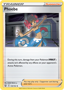 Phoebe 130/163 Pokémon card from Battle Styles for sale at best price