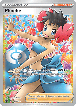 Phoebe 161/163 Pokémon card from Battle Styles for sale at best price