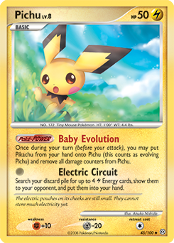 Pichu 45/100 Pokémon card from Stormfront for sale at best price