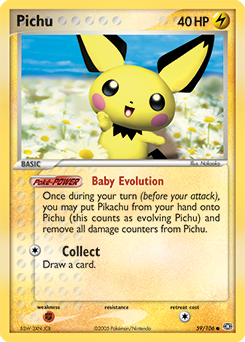 Pichu 59/106 Pokémon card from Ex Emerald for sale at best price