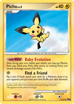 Uncommon Pokémon card Pichu 11/17 from POP 9 expansion
