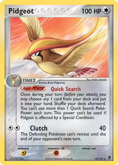 Pidgeot 10/112 Pokémon card from Ex Fire Red Leaf Green for sale at best price