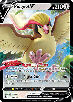 Pidgeot V 137/196 Pokémon card from Lost Origin for sale at best price