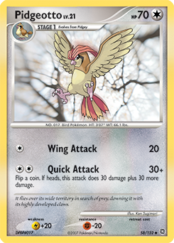 Pidgeotto 58/132 Pokémon card from Secret Wonders for sale at best price