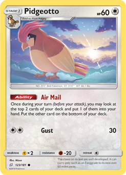 Pidgeotto 123/181 Pokémon card from Team Up for sale at best price