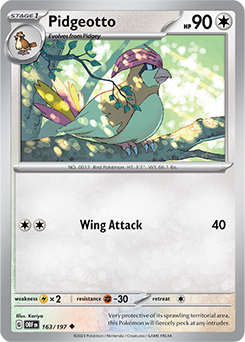 Pidgeotto 163/197 Pokémon card from Obsidian Flames for sale at best price