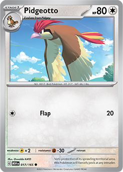 Common Pokémon card Pidgeotto 17/165 from 151 expansion