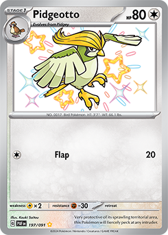 Pidgeotto 197/91 Pokémon card from Paldean fates for sale at best price