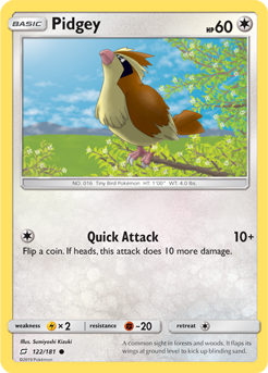 Pidgey 122/181 Pokémon card from Team Up for sale at best price