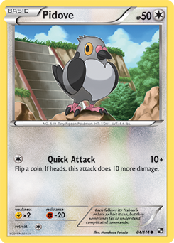 Pidove 84/114 Pokémon card from Black & White for sale at best price