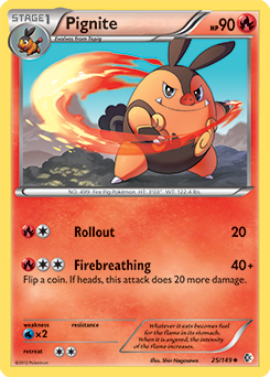 Pignite 25/149 Pokémon card from Boundaries Crossed for sale at best price