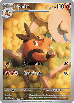 Illustration rare Pokémon card Pignite 97/86 from White Flare expansion