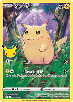 Pikachu 5/25 Pokémon card from Celebrations for sale at best price