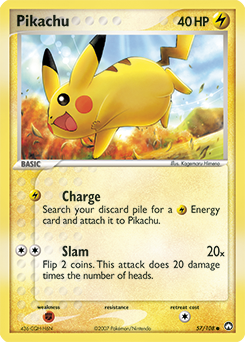 Carte Pokémon Pikachu 57/108 de la série Ex Gardiens du Pouvoir en vente au meilleur prix