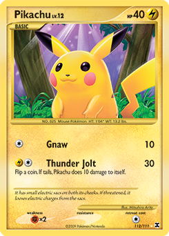 Pikachu 112/111 Pokémon card from Rising Rivals for sale at best price