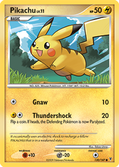 Common Pokémon card Pikachu 120/147 from Supreme Victors expansion