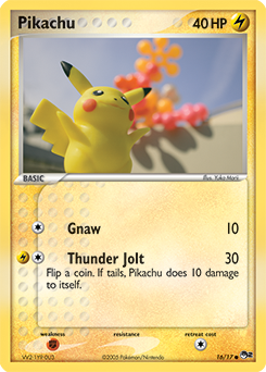 Common Pokémon card Pikachu 16/17 from POP 2 expansion
