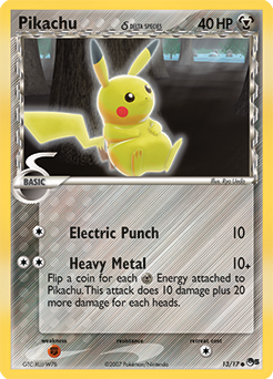 Carte Pokémon Commune Pikachu 13/17 de la série POP 5