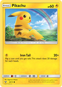 Pikachu 28/73 Pokémon card from Shining Legends for sale at best price