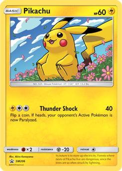 Carte Pokémon Promo Pikachu SM206 de la série Promos Soleil et Lune