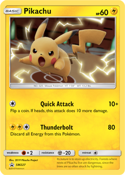 Promo Pokémon card Pikachu SM227 from Sun and Moon Promos expansion