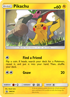 Promo Pokémon card Pikachu SM234 from Sun and Moon Promos expansion
