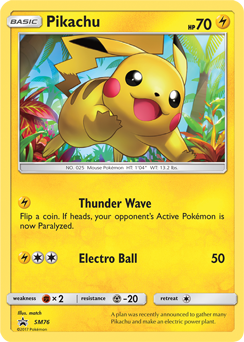Pikachu SM76 Pokémon card from Sun and Moon Promos for sale at best price